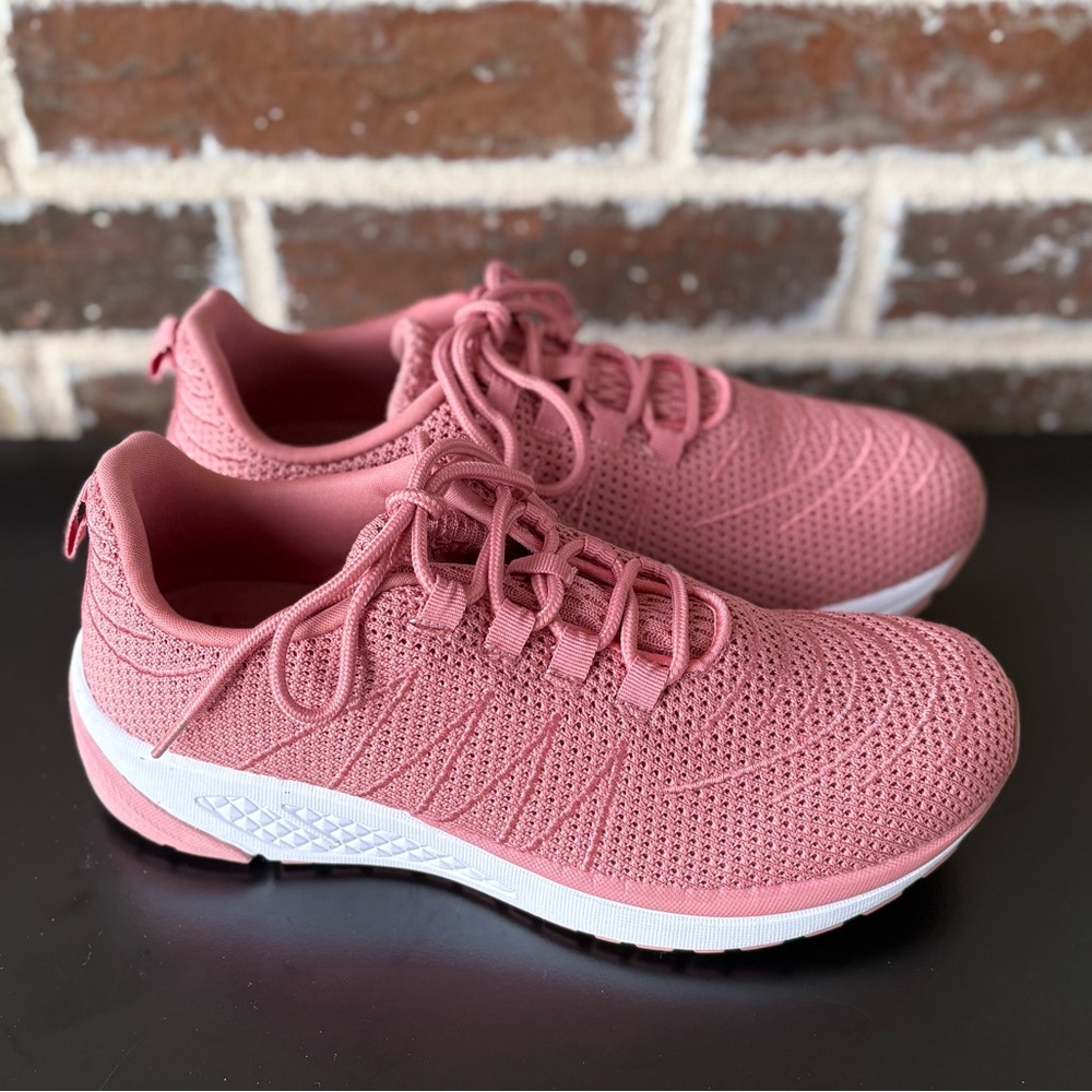 Propet Dark Pink Ortholite Tour Knit Sneakers Size 9.5 Wide - Picture 2 of 11